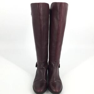Marc Fisher Damsel Knee High Boots. Burgundy Leather Suede Womens 6.5